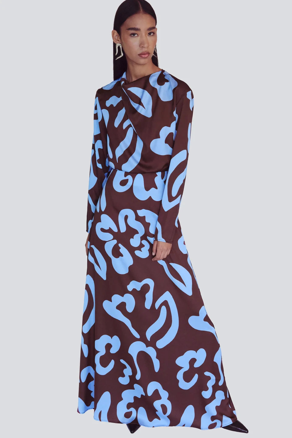 Greta Blouse in Nory Moca Print