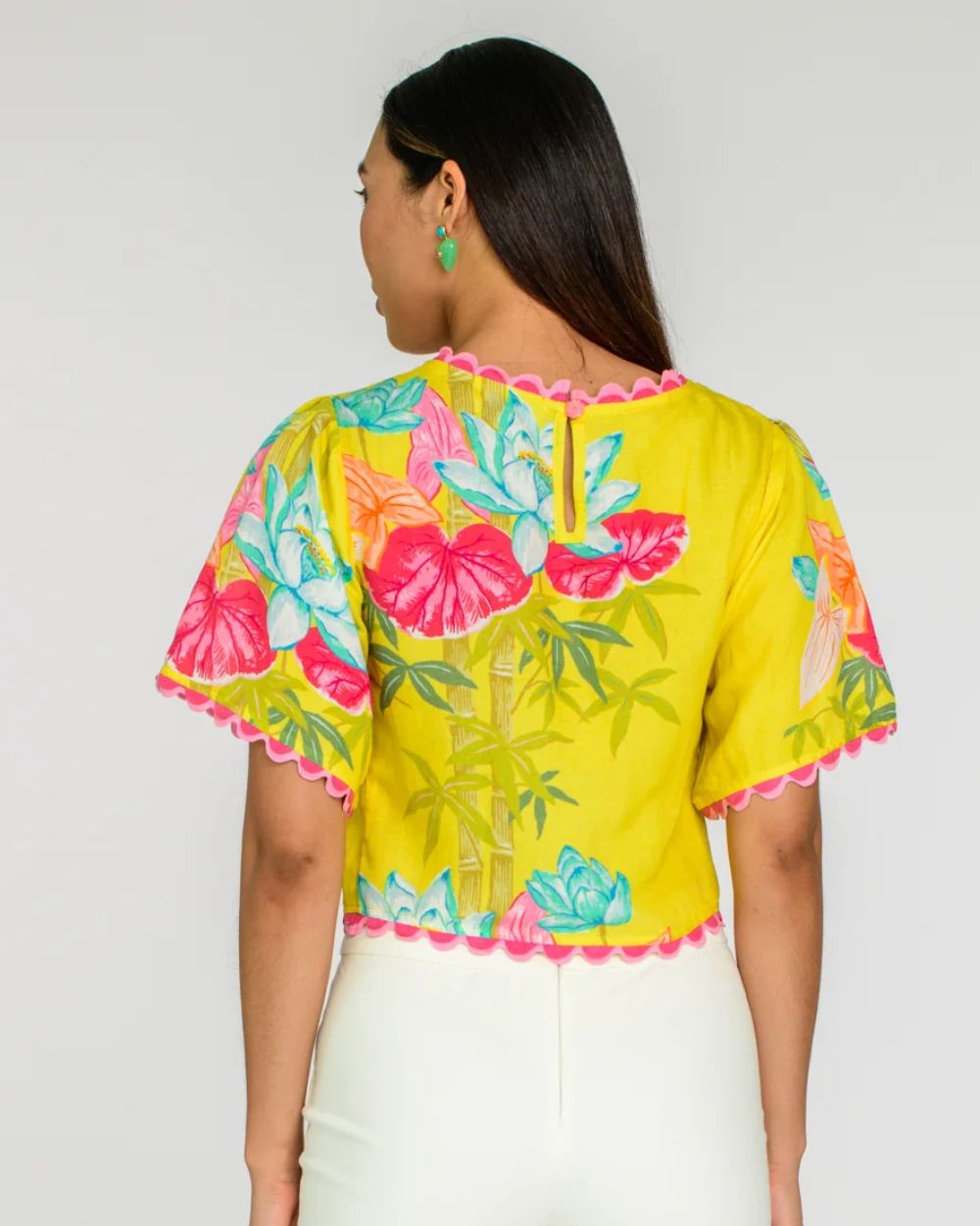 Elizabeth James Paloma Top in Tropical Bamboo