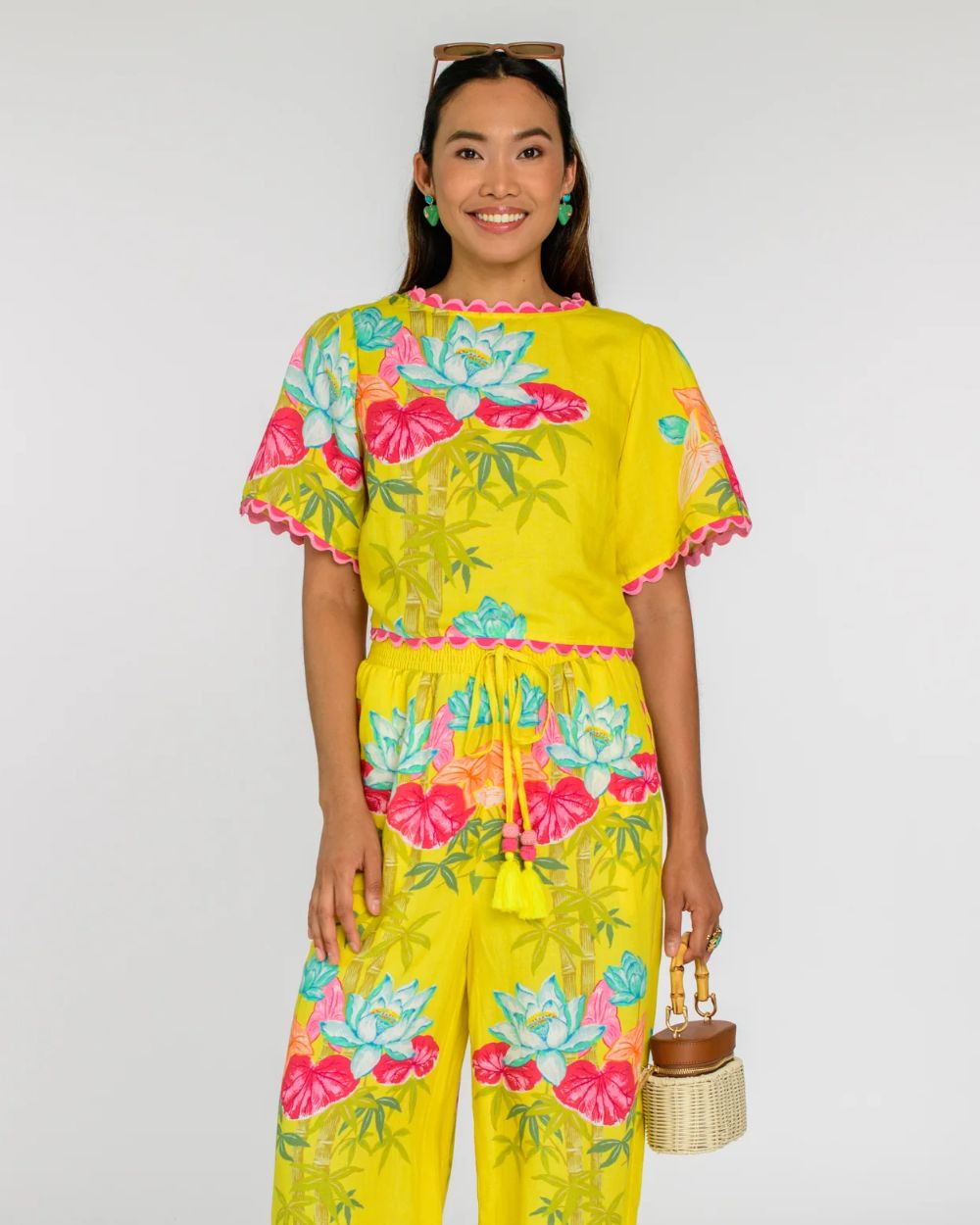 Elizabeth James Paloma Top in Tropical Bamboo