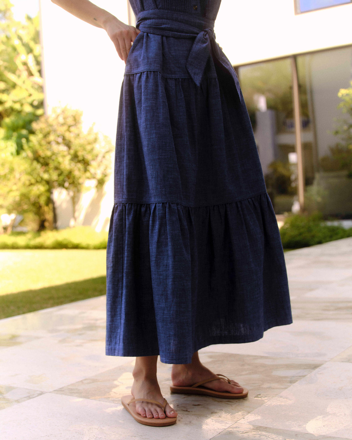 SU26 Dara Maxi Dress-Nautical Chambray