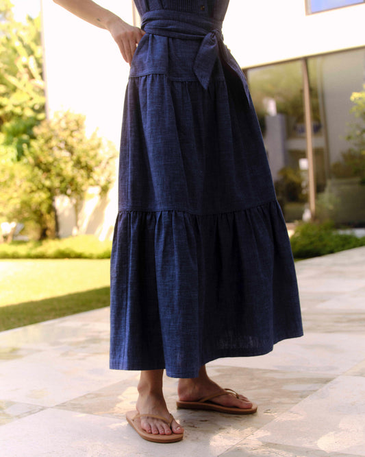 SU26 Dara Maxi Dress-Nautical Chambray