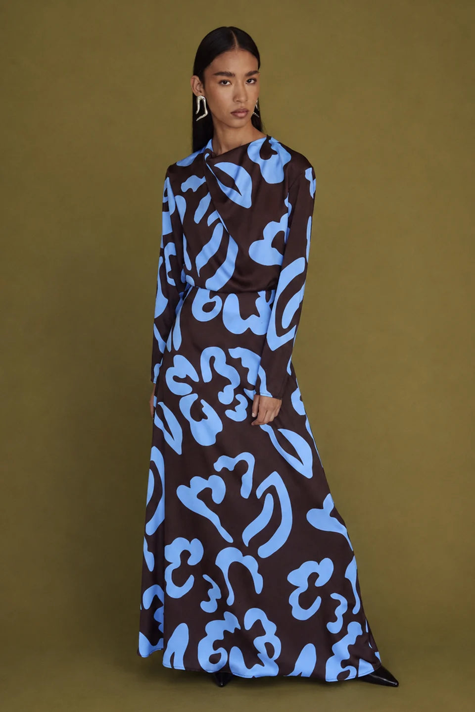 Greta Blouse in Nory Moca Print