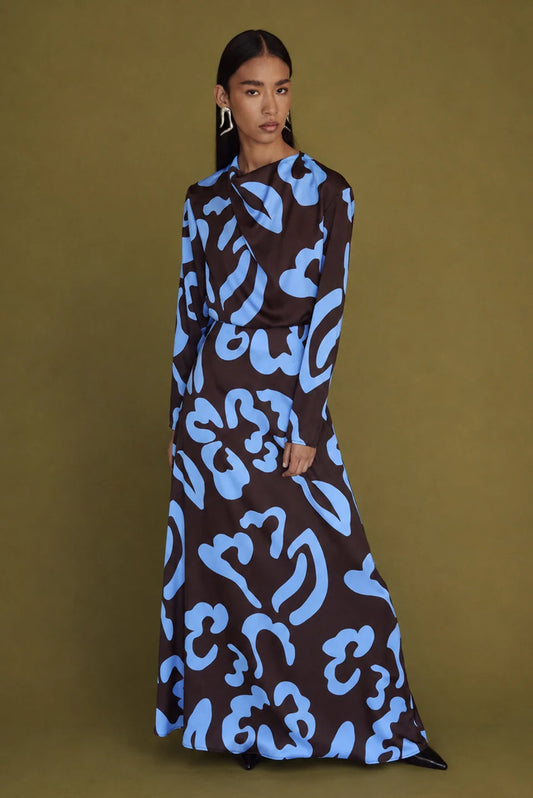 Greta Blouse in Nory Moca Print