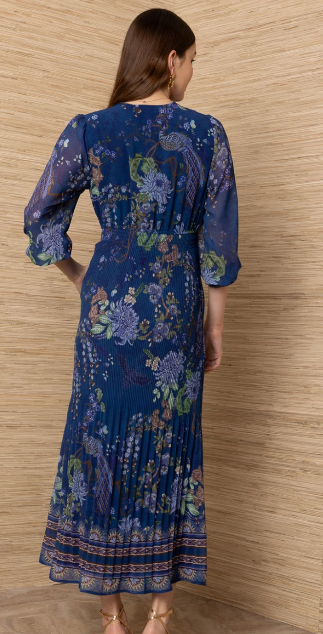 Halebob Navy Floral Maxi Dress