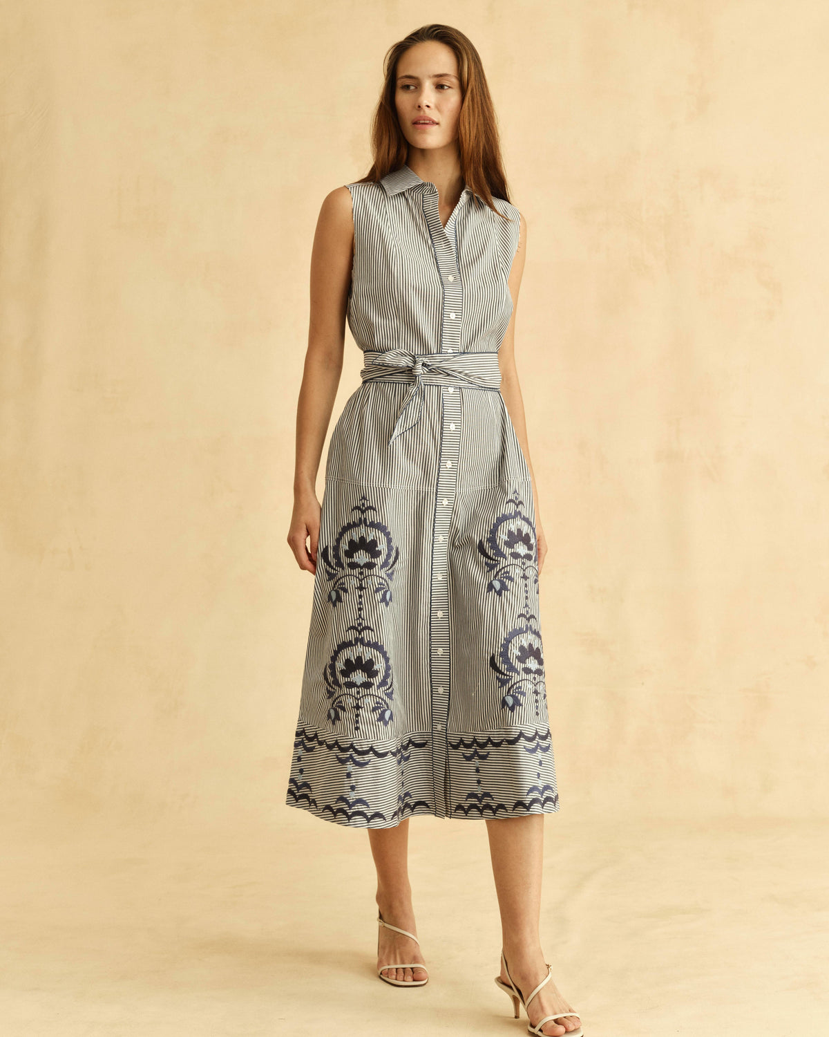 FA26 Francesca Dress-Parkside Floral Stripe